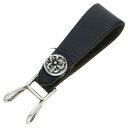クロムハーツ Chrome Hearts BELT LOOP ケルティックボールボタンレザーベルトループ(ブラック×シルバー 総重量24.48g)【42705...