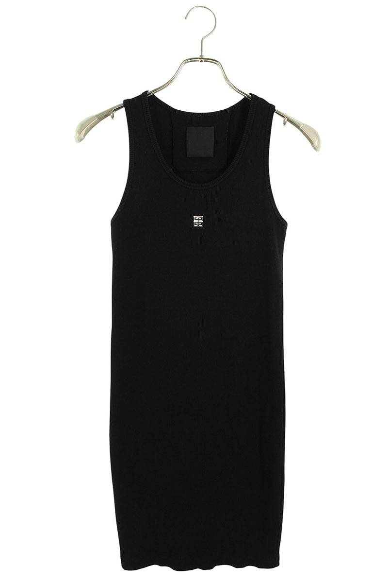 ジバンシィ GIVENCHY サイズ:XS BW21PS3YHY 4Gディティールセンターロゴワンピース(ブラック)【027052】【BS99】【レディース】【中古】bb453#rinkan*B