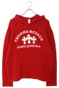 クロムハーツ Chrome Hearts サイズ:L SAILIN ON HD PLVR CHSMR セメタリークロスカシミアニットプルオーバーパーカー(レッド×ホワイト)【527052】【SS07】【メンズ】【中古】bb377#rinkan*B