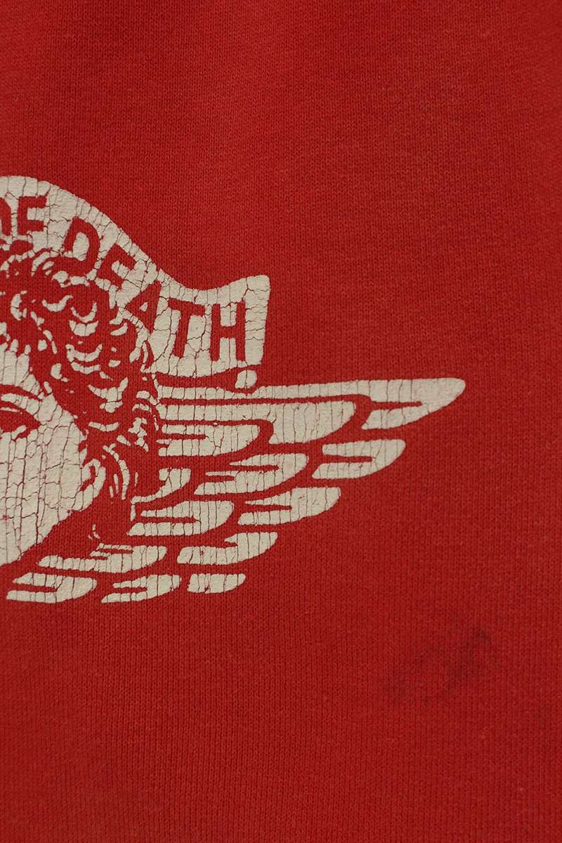 セントマイケル SAINT MICHAEL　サイズ:S 22SS SM-S22-0000-052 ユーズド加工エンジェルプリントロングパンツ(レッド)【527052】【BS99】【メンズ】【中古】【準新入荷】bb455#rinkan*B