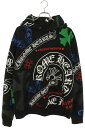 クロムハーツ Chrome Hearts サイズ:M STENCIL HOODIE ステンシルプリントプルオーバーパーカー(ブラック)【727052】【OS06】【メンズ】【中古】bb377#rinkan*C
