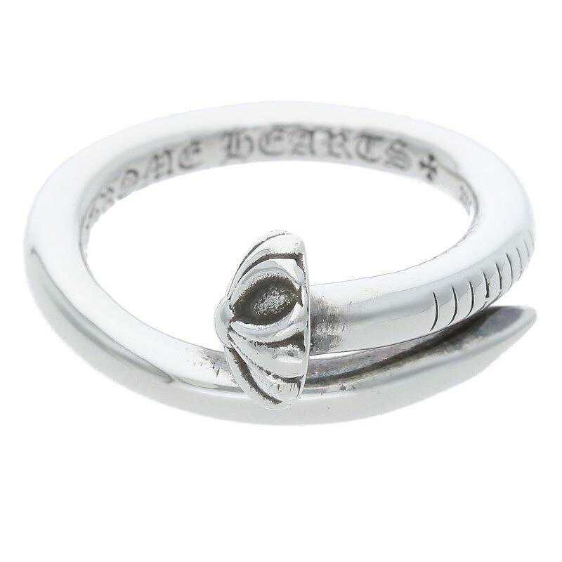 クロムハーツ Chrome Hearts　サイズ:15号 NAIL CRSBALL ネイルクロスボール シルバーリング(シルバー ..