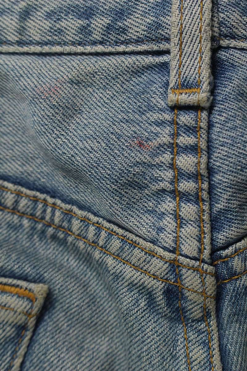 クロムハーツ Chrome Hearts　×ギャラリーデプト GALLERY DEPT サイズ:33インチ クロスパッチ付きカットオフデニムパンツ(インディゴ×ブラック)【827052】【SJ02】【メンズ】【中古】bb396#rinkan*B