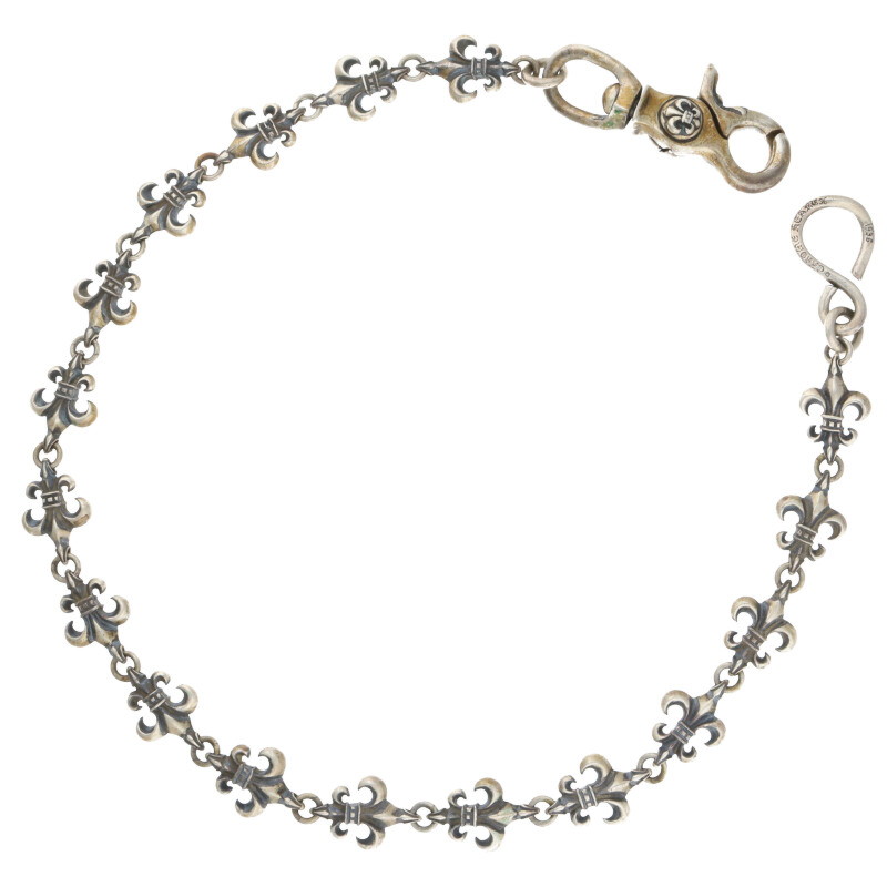 クロムハーツ Chrome Hearts サイズ:ロング BSF LONG-S 1クリップロングBSフレアリンク シルバーウォレットチェーン(シルバー 144....