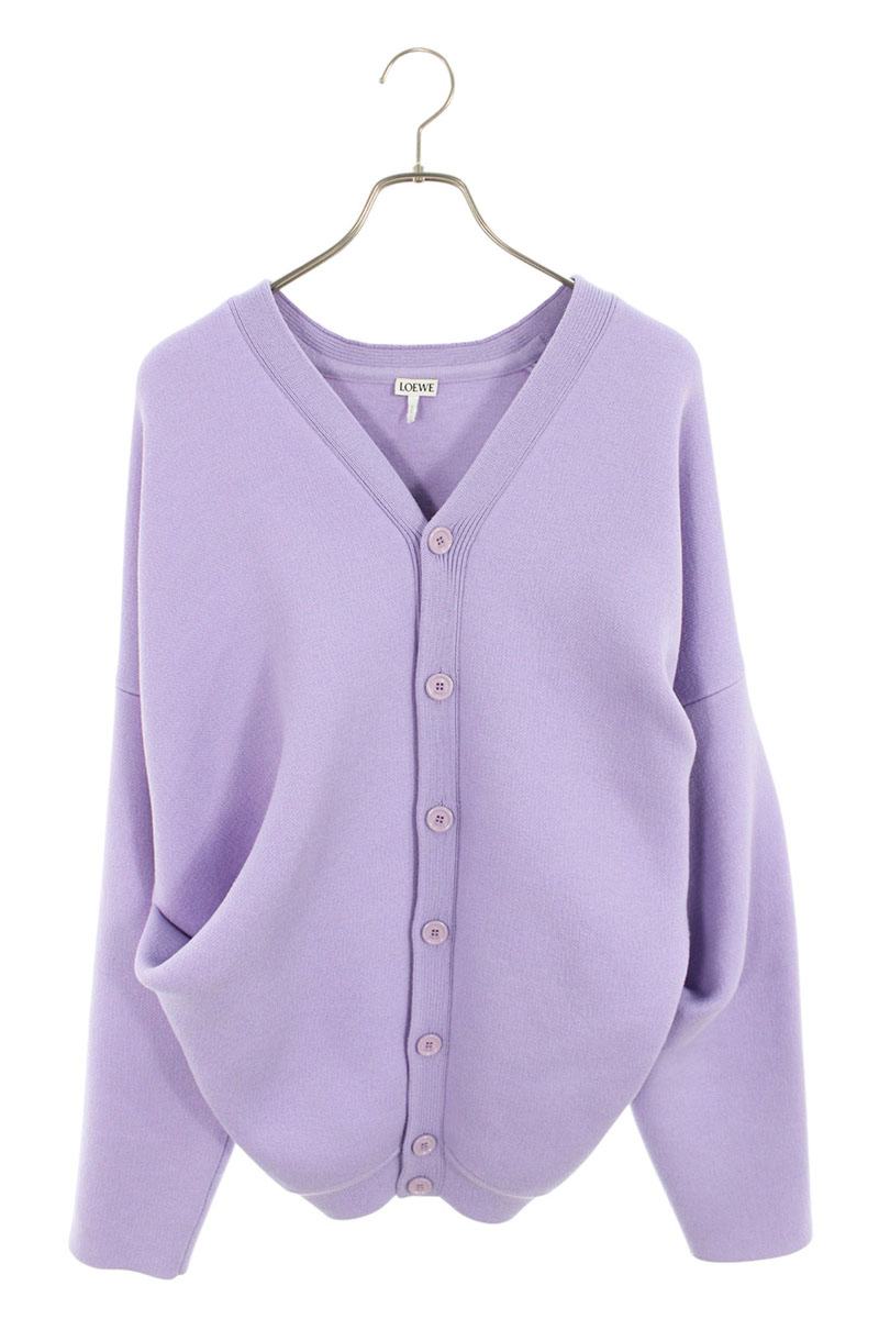 ロエベ LOEWE　サイズ:S H526Y16K46 ドレープカーディガン(パープル)【420152】【SS13】【メンズ】【中古】bb132#rinkan*B