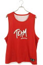 クロムハーツ Chrome Hearts サイズ:M PPO FORM TEAM MESH WARM UP JERSEY MATTYBOY リバーシブルプリントメッシュタンクトップ(レッド)【037052】【SJ02】【メンズ】【中古】bb82#rinkan*B