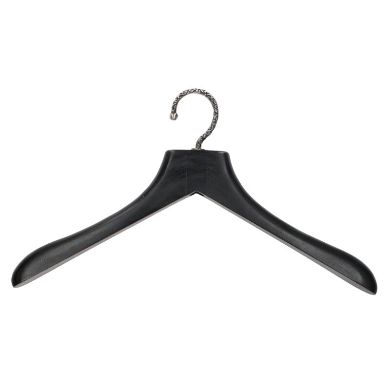 クロムハーツ Chrome Hearts EBONY CLOTH HANGER スクロールフックエボニーコートハンガー(ブラウン×シルバー)【108052】【...