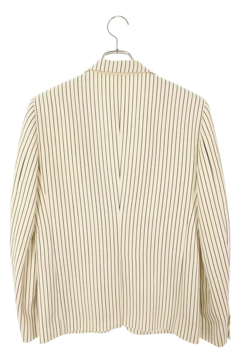 セリーヌ CELINE　サイズ:46 2V376881C ストライプ2Bテーラードジャケット(オフホワイト)【308052】【SS13】【メンズ】【中古】bb132#rinkan*B