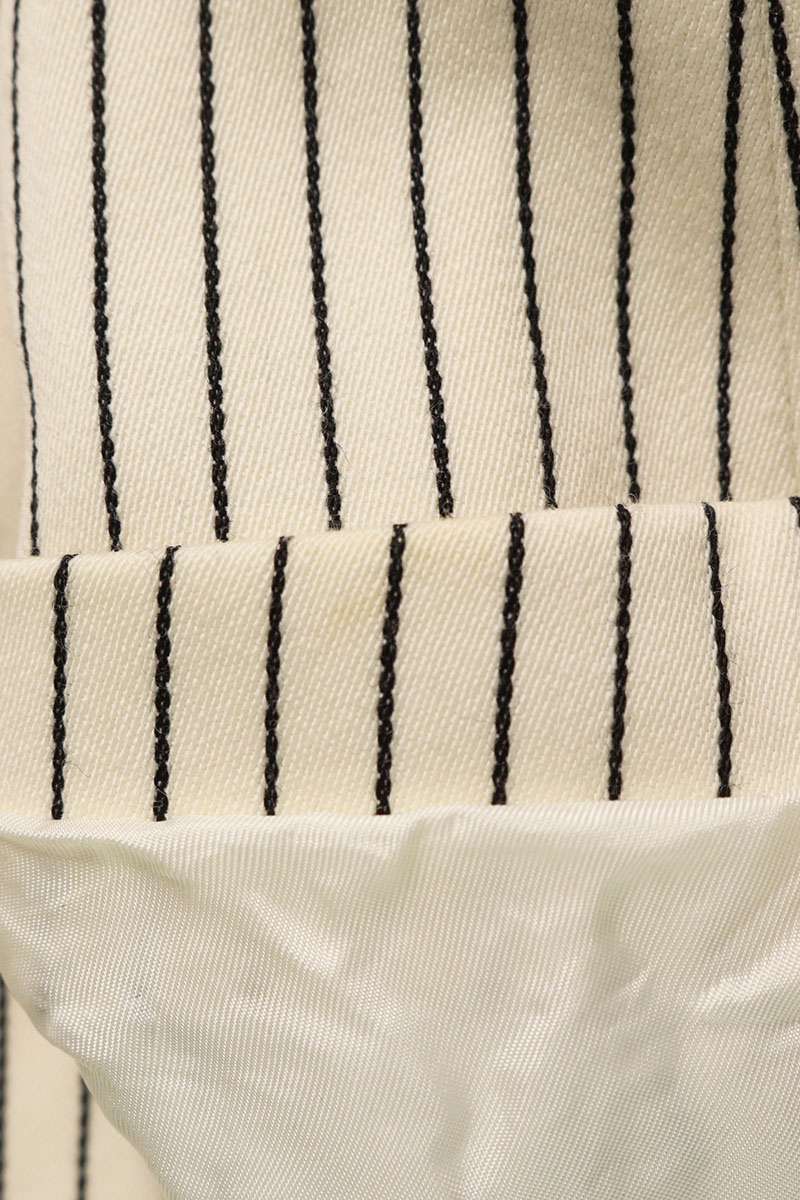 セリーヌ CELINE　サイズ:46 2V376881C ストライプ2Bテーラードジャケット(オフホワイト)【308052】【SS13】【メンズ】【中古】bb132#rinkan*B