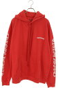 クロムハーツ Chrome Hearts サイズ:L SWTSHRT PLV バックスクロールラベルプリントパーカー(レッド)【608052】【OM10】【メンズ】【中古】bb406#rinkan*A