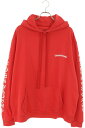 クロムハーツ Chrome Hearts サイズ:L SWTSHRT PLV バックスクロールラベルプリントパーカー(レッド)【508052】【GZ11】【メンズ】【中古】bb406#rinkan*A