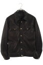 クロムハーツ Chrome Hearts サイズ:S CLASSIC JEAN LTHR レザークラシックジーン クロスボールボタンレザージャケット(ブラック×シルバー)【608052】【SJ02】【メンズ】【中古】bb339#rinkan*B
