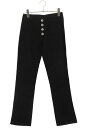 クロムハーツ Chrome Hearts サイズ:26インチ DNM PANTS 旧式 フレアニーステッチデニムパンツ(ブラック×シルバー)【608052】【GZ11】【レディース】【中古】bb212#rinkan*B