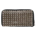 クロムハーツ Chrome Hearts REC F ZIP フルゼロピラミッドスタッズ ラウンドジップレザー財布(ブラック×シルバー)【218052】【SJ02】【小物】【中古】bb339#rinkan*B