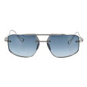クロムハーツ Chrome Hearts LOVE ROD ダブルブリッジフローラルクロスフレームサングラス((フレーム)シルバー)【718052】【FK04】【小物】【中古】bb443#rinkan*B