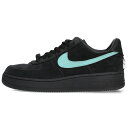 ナイキ NIKE ×ティファニー TIFFANY&Co. サイズ:27.5cm AIR FORCE 1 LOW 1837 DZ1382-001 エアフォース1 ロー 1837スニーカー(ブラック×ブルー)【109052】【BS99】【メンズ】【小物】【中古】bb378#rinkan*B