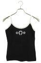 クロムハーツ Chrome Hearts サイズ:M ホースシューロゴプリントキャミソール(ブラック×ホワイト)【618052】【SJ02】【レディース】【中古】bb453#rinkan*S