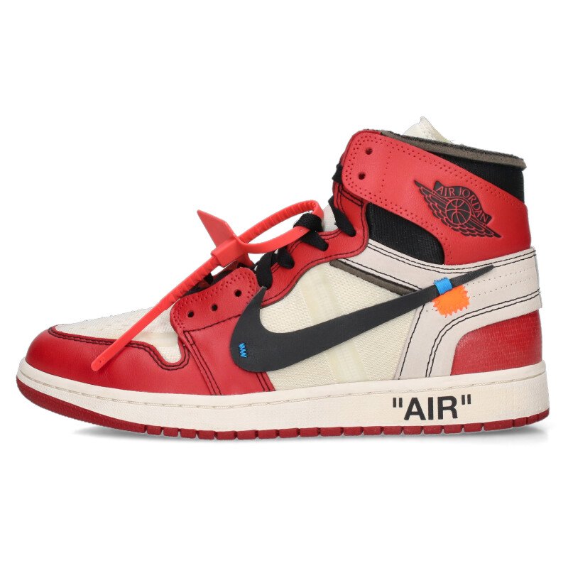 ナイキ オフホワイト NIKE OFF-WHITE サイズ:27cm AIR JORDAN 1 AA3834-101 エアジョーダン1スニーカー(レッド×ホワイ...