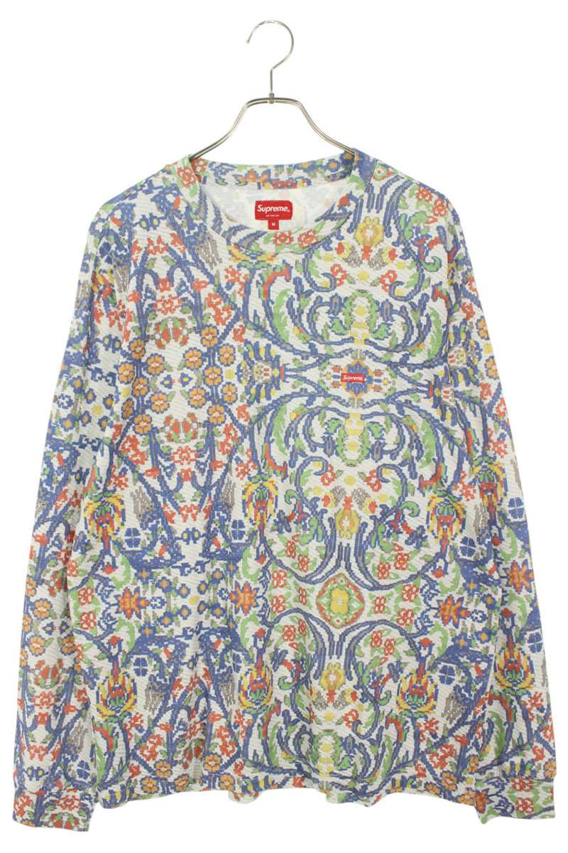 シュプリーム SUPREME　サイズ:M 23SS Small Box L S Tee Tapestry タペストリー総柄スモールボックス..