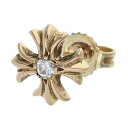 クロムハーツ Chrome Hearts 22K No2 CH PLS DIA 22KCHプラススタッド 1ダイヤ ゴールドピアス(イエローゴールド×クリア ...