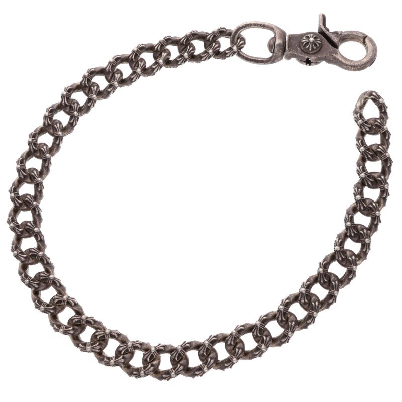 クロムハーツ Chrome Hearts サイズ:ロング XFANCY LONG-1 1クリップロングエクストラファンシー オールド シルバーウォレットチェーン...