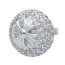 クロムハーツ Chrome Hearts 18K STUD DISCO CH PLS ディスコ PAVEダイヤ ホワイトゴールドピアス(ホワイトゴールド×クリア 5.74g)【728052】【SJ02】【小物】【中古】bb310#rinkan*B