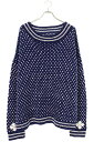 クロムハーツ Chrome Hearts サイズ:ONE SIZE クロスパッチカシミヤニット(ブルー)【728052】【SS07】【メンズ】【中古】bb33#rinkan*A