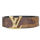 ルイヴィトン LOUISVUITTON サイズ:85/34 M4394 LVディメンションリバーシブルベルト(ブラウン調×ブラック)【728052】【SB01】【小物】【中古】bb452#rinkan*B