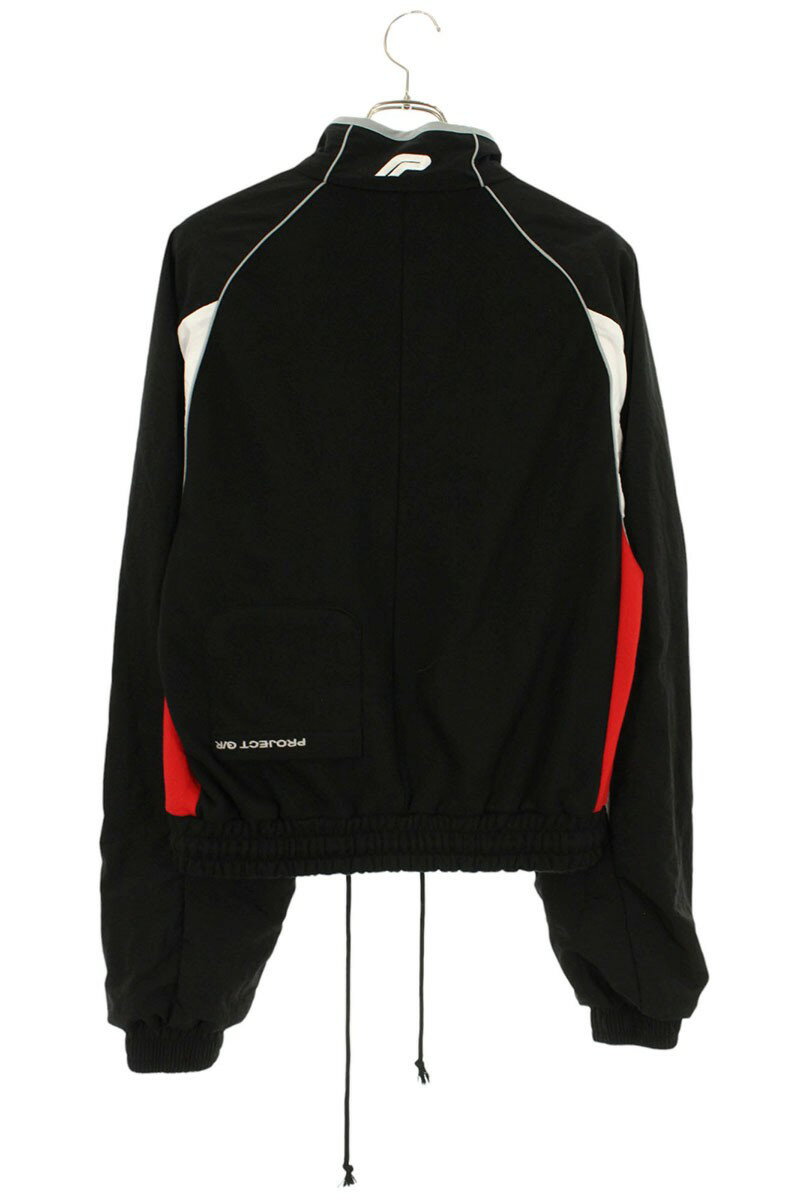 プロジェクトジーアール PROJECT GR　サイズ:1 ナイロン切り替えロゴ刺繍ブルゾン(ブラック×ホワイト)【109052】【SS13】【メンズ】【中古】bb132#rinkan*B