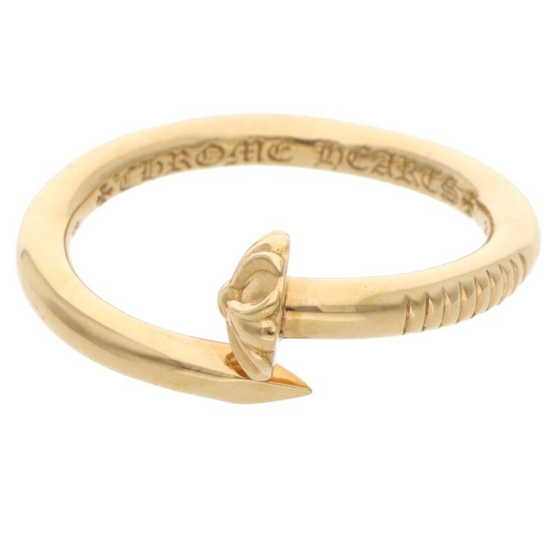クロムハーツ Chrome Hearts　サイズ:28号 22K NAIL CRSBALL ネイルクロスボール ゴールドリング(イエローゴールド)【109052】【GZ11】【小物】【中古】bb328#rinkan*A(4)