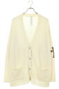 クロムハーツ Chrome Hearts サイズ:M ハラコクロスパッチ付きカシミヤニットカーディガン(ホワイト×ベージュ)【109052】【GZ11】【メンズ】【中古】bb18#rinkan*B