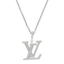 ルイヴィトン LOUISVUITTON サイズ:GM Q93670 パンダンティフ GM AU750 WG ダイヤネックレス(ホワイトゴールド×クリア 10.95g)【509052】【SB01】【小物】【中古】bb212#rinkan*B