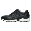 シャネル CHANEL サイズ:42 G45334 ココマークレザーローカットスニーカー(ブラック)【209052】【SB01】【メンズ】【小物】【中古】bb380#rinkan*B