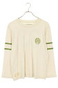 クロムハーツ Chrome Hearts サイズ:M ROLLER SKATE HORSESHOUE L S TEE ナンバリングプリント長袖カットソー(ベージュ×グリーン)【209052】【SJ02】【レディース】【中古】bb339#rinkan*S