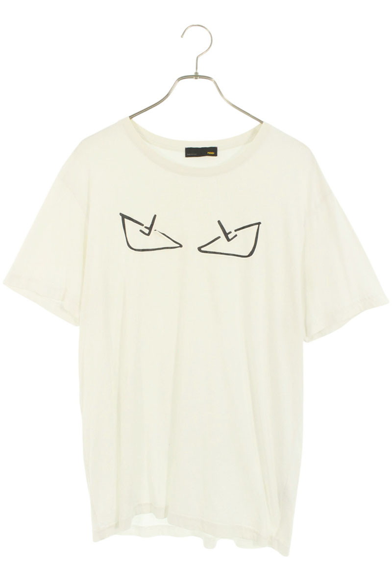フェンディ FENDI サイズ:XXL モンスタープリントTシャツ(ホワイト)【909052】【OM10】【メンズ】【中古】bb334#rinkan*D