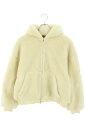 バレンシアガ BALENCIAGA サイズ:S 24AW 810102 TMQ26 袖ロゴパッチフリースジップアップパーカー(ホワイト)【609052】【OM1...