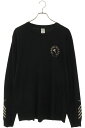 クロムハーツ Chrome Hearts サイズ:L CH L S 3 マハリアバックプリント長袖カットソー(ブラック×ベージュ)【709052】【OS06】【メンズ】【中古】bb453#rinkan*B