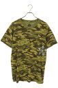 クロムハーツ Chrome Hearts サイズ:L CH T-SHRT 3 スターバックプリントカモフラ柄Tシャツ(グリーン調×シルバー)【709052】【OS06】【メンズ】【中古】bb453#rinkan*B