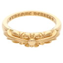 クロムハーツ Chrome Hearts サイズ:24号 22K BABYCLSC ベイビークラシックフローラルクロス ゴールドリング(イエローゴールド 11.75g)【609052】【SJ02】【小物】【中古】bb453#rinkan*B