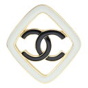 シャネル CHANEL ココマークブローチ(ブラック×ホワイト)【609052】【SS13】【小物】【中古】bb339#rinkan*B