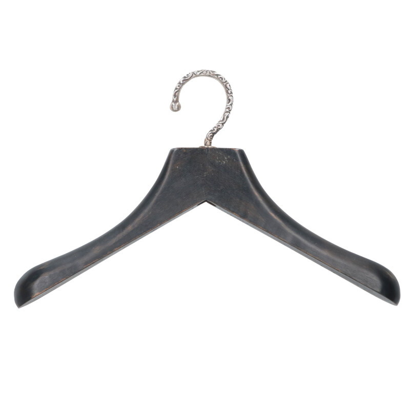 クロムハーツ Chrome Hearts EBONY CLOTH HANGER スクロールフックエボニーコートハンガー(ブラウン×シルバー)【709052】【...