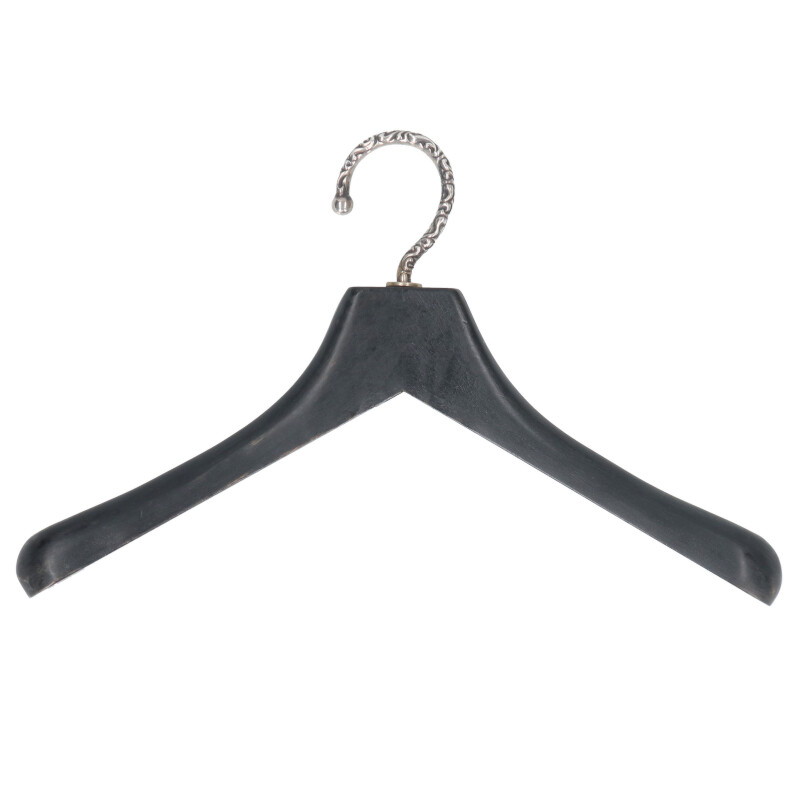 クロムハーツ Chrome Hearts EBONY CLOTH HANGER スクロールフックエボニーコートハンガー(ブラウン×シルバー)【720152】【...