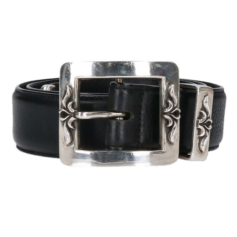 クロムハーツ Chrome Hearts　サイズ:32 BLT 3PC OTJ レザーベルト(ブラック×シルバー)【809052】【SJ0..
