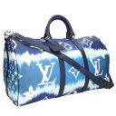 ルイヴィトン LOUISVUITTON サイズ:50 M45117 キーポルバンドリエール50 エスカル モノグラムボストンバッグ(ブルー×ネイビー)【019052】【SB01】【小物】【中古】bb87#rinkan*A