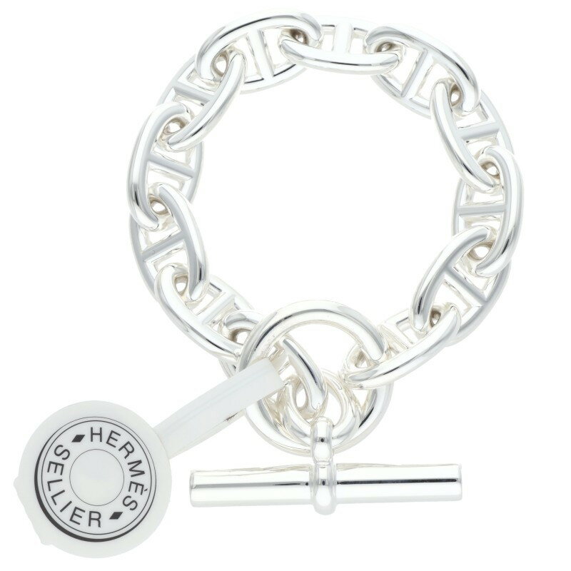 エルメス HERMES　サイズ:12LINK Chaine d'Ancre TGM シェーヌダンクルTGMシルバーブレスレット(シルバー 112.12g)【019052】【GZ14】【小物】【中古】bb384#rinkan*S