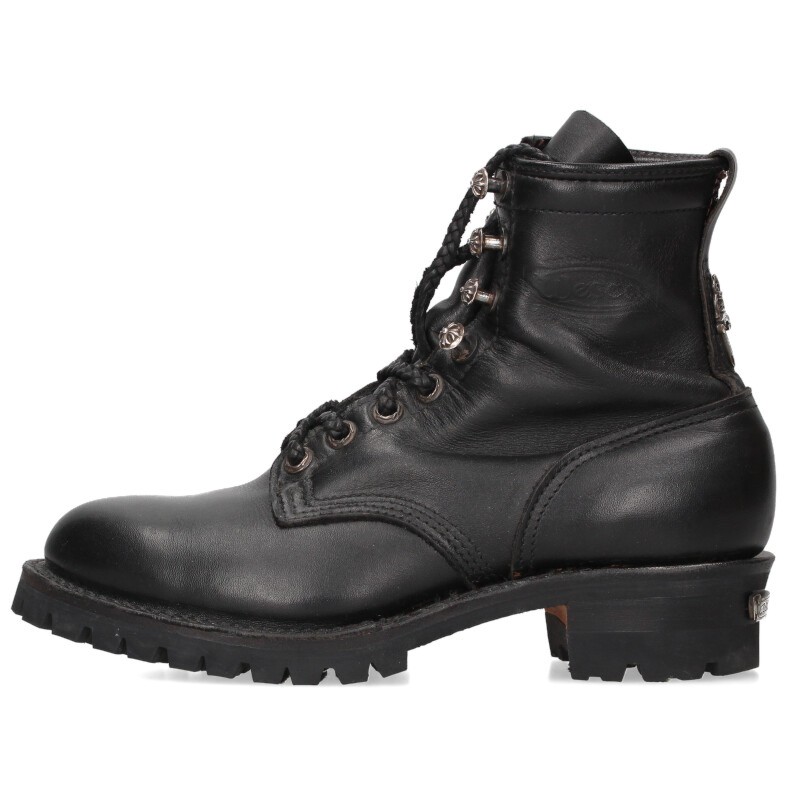 クロムハーツ Chrome Hearts ×ウエスコ WESCO サイズ:9E JOBMASTER ジョブマスター レザーブレードレースアップレザーブーツ(ブラ...