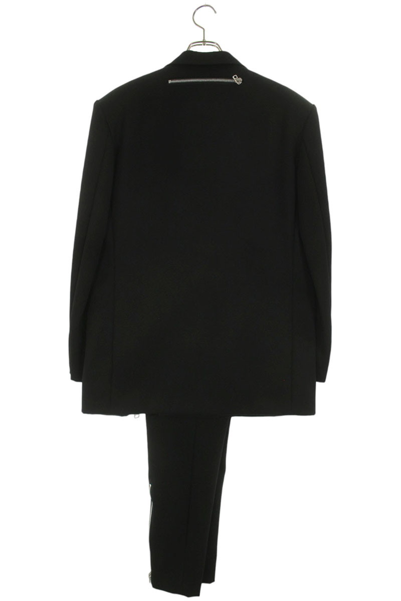 ジョンローレンスサリバン JOHNLAWRENCESULLIVAN　サイズ:44/44 LA006-0120-07 2A001-0120-07 ジップダブルジャケット ジップテーパードパンツセットアップ(ブラック)【319052】【BS99】【メンズ】【中古】bb379#rinkan*D