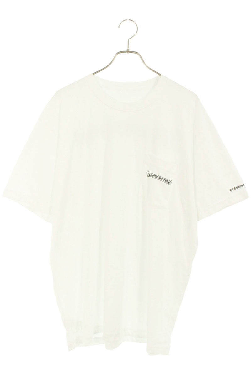 クロムハーツ Chrome Hearts　サイズ:XL CH T-SHRT 1 バックスクロールラベルプリントTシャツ(ホワイト×ブラック)【319052】【SJ02】【メンズ】【中古】bb339#rinkan*S(4)