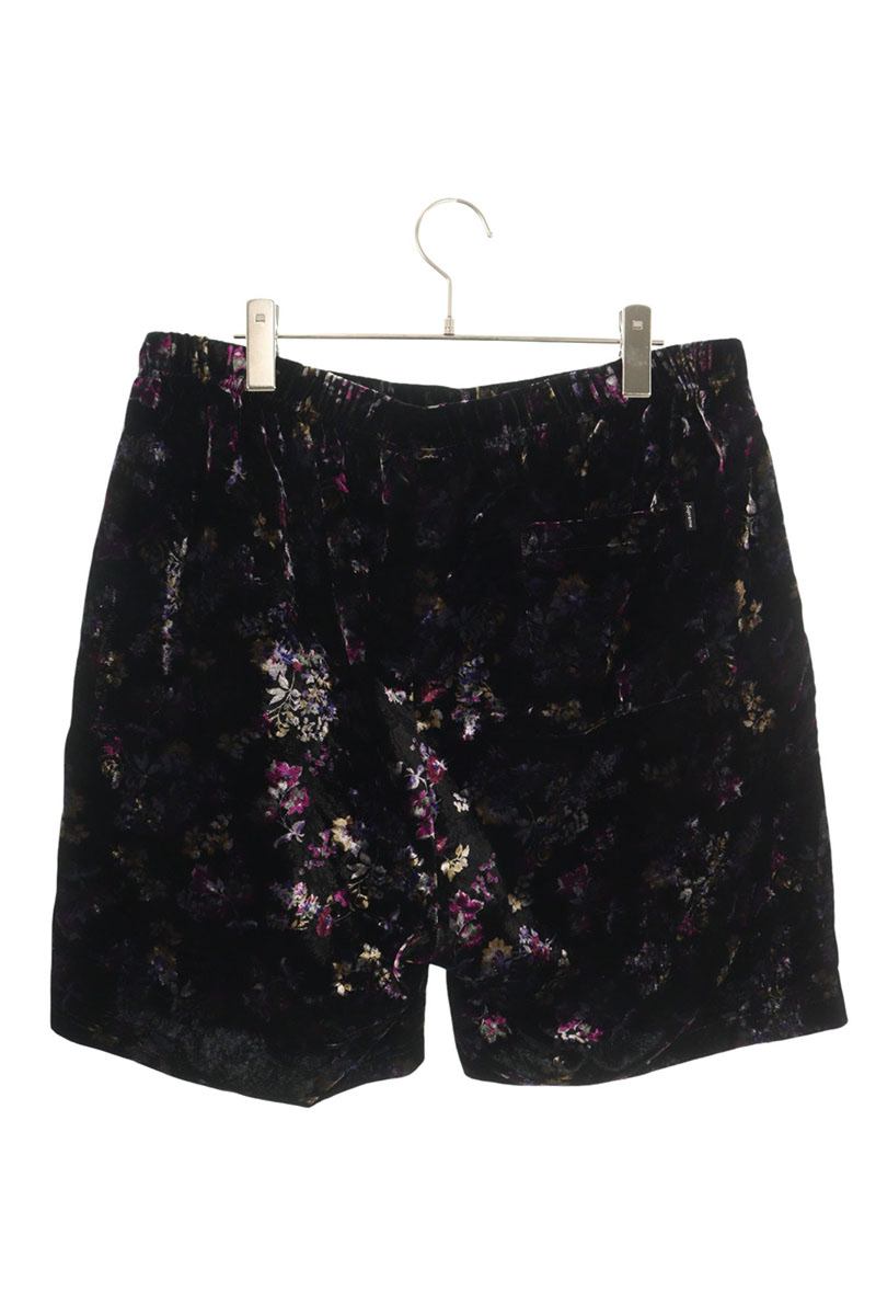 シュプリーム SUPREME　サイズ:M 19AW Floral Velour Short フローラルベロアハーフパンツ(ブラック調)【029052】【SB01】【メンズ】【中古】bb429#rinkan*A