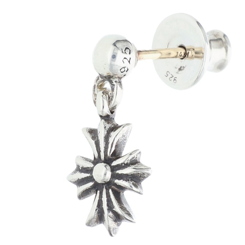 クロムハーツ Chrome Hearts TNY E CH PLS 1 タイニーECHプラスドロップ シルバーピアス(シルバー 1.21g)【200152】【...